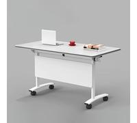 Grande tavolo da conferenza pieghevole con ruote silenziose, design salvaspazio per riunioni in ufficio moderne, facile mobilità, superficie resistente, perfetto per collaborazioni ed eventi