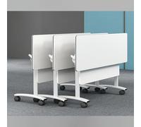 Grande tavolo da conferenza pieghevole con ruote silenziose, portatile, salvaspazio, per riunioni in ufficio moderne, facile mobilità e uso versatile, ideale per collaborazioni ed eventi