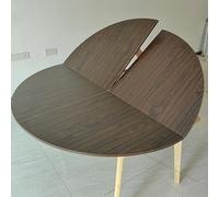 Grande tavolo da pranzo rotondo pieghevole, diametro 130 cm-200 cm, in legno, salvaspazio, allungabile per catering, banchetti e feste, design senza gambe, versatile e portatile