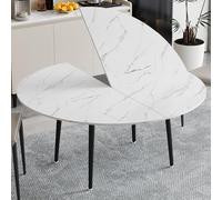 Grande tavolo da pranzo rotondo pieghevole in legno, 140 cm, allungabile per 10 persone, ideale per interni ed esterni, tavolo portatile ed elegante per la casa