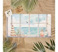 Grande Telo Mare 220x100cm faro Pianura Telo Mare Microfibra, Leggero ad Asciugatura Rapida Anti-Sabbia Asciugamano Palestra per Adulti, Donne e Uomini, Accessori Essenziali per la Spiaggia U-81