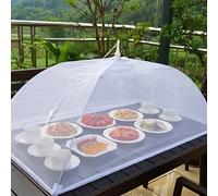 Grande tenda a scomparsa in rete bianca per alimenti - pieghevole e lavabile, ideale per picnic all'aperto, barbecue e feste, protegge dagli insetti, perfetta per buffet di colazione, copertura per al