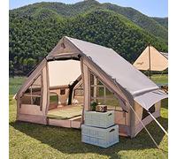 Grande tenda da campeggio gonfiabile con pompa, impermeabile, per 4-8 persone, facile da installare, tenda calda per 4 stagioni di glamping familiare, tenda gonfiabile ad aria