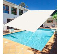 Grande tenda da sole 3,5 x 9,5 m, resistente ai raggi UV, protezione UV al 95%, resistente, quadrata, per feste in cortile, elegante riparo dal sole per uso esterno