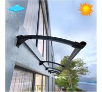Grande tenda da sole per esterni, 60 x 400 cm, protezione dai raggi UV e dalla pioggia, staffa in alluminio resistente, riparo dal sole per porte e finestre, design per grondaie per un migliore