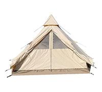 Grande tenda leggera 4 stagioni, Tenda a cupola for famiglie in tela di cotone, da campeggio, for 5-8 persone, a 2 strati, indiana, a campana