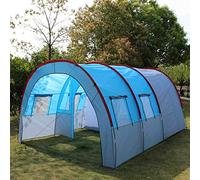Grande tenda leggera 4 stagioni, Tenda a tunnel for 5-8 persone, campeggio all'aperto for famiglie con veranda e camera da letto, blu, taglia 10