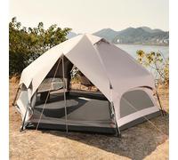 Grande tenda leggera 4 stagioni, Tenda da campeggio a cupola impermeabile for 8 persone con veranda, parasole, facile da montare e borsa for riporre gli oggetti.