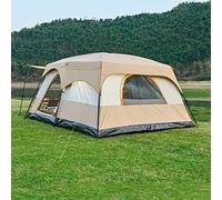 Grande tenda leggera 4 stagioni, Tenda da campeggio for famiglie con veranda, installazione automatica, 4-6 persone, multicolore, diverse misure(Khaki,430 * 305 * 210cm)