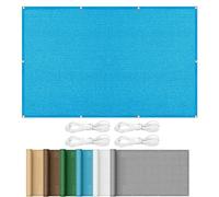 Grande tenda parasole 3,4 x 9 m, traspirante, con blocco UV al 98%, perfetta per terrazze, tetti, cortili e feste, baldacchino blu per protezione esterna