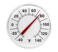 Grande termometro meccanico da parete da 30 cm, con quadrante trasparente, per sauna, giardino, serra, uso interno ed esterno, senza batteria, Fahrenheit e per scala Celsius, facile da leggere