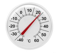 Grande termometro meccanico da parete da 30 cm con quadrante trasparente per sauna, giardino, serra, uso interno ed esterno, senza batteria, Fahrenheit e per scala Celsius, facile da leggere, calibro