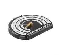 Grande termometro per stufa a legna, 8,5 cm, per quadrante con inchiostro resistente alle alte temperature, in acciaio inox, per montaggio superficiale, per stufe a legna e caminetti (nero)