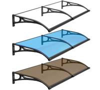 Grande tettoia blu per patio, 50 x 100 cm, protezione dai raggi UV e dalla pioggia, con robusta staffa in alluminio, copertura ombreggiante per esterni, per giardino, balcone, patio e terrazza