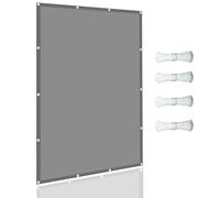 Grande tettoia parasole da 9 x 9 m, resistente agli strappi, per piscine e spiagge, colore grigio chiaro, protezione dal sole, perfetta per campeggio, picnic e uso in giardino