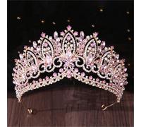 Grande tiara da sposa da regina reale da donna con brillanti cristalli AB. Una ce da donna con brillanti cristalli AB. Una corona diadema di grande effetto per un look da sposa spettacolare.