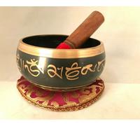 Grande Tibetano Cantando Ciotola 5'' con Seta Cuscino Buddismo/Meditazione Gong