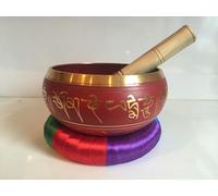 Grande Tibetano Cantando Ciotola 6.5'' con Seta Cuscino Buddismo/Meditazione