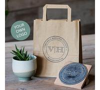 Grande timbro di gomma con logo personalizzato | Borse per il trasporto di timbri e scatole per pizza | Timbro di marca aziendale | Timbro ecologico | Timbro di sapone personalizzato