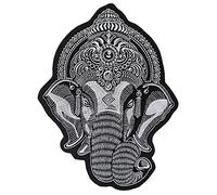 Grande toppa ricamata con testa di elefante di Ganesha, da applicare con ferro da stiro, da applicare con ferro da stiro, da motociclista, per scrapbooking,