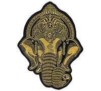 Grande toppa ricamata con testa di elefante di Ganesha, da applicare con ferro da stiro, da applicare con ferro da stiro, da motociclista, per scrapbooking, 1 pezzo