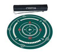 Grande tovaglietta circolare for Mahjong, adatta for poker e giochi da tavolo(Green,90CM/35.4")