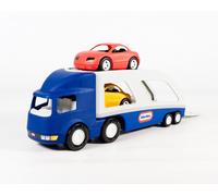 Grande trasportatore d'auto Little Tikes blu e grigio