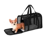Grande Trasportino per Animali con Malla Mesh Large 42cm per Gatti e Cani con Spallaccio e Materassino Rimovibile