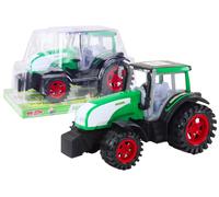 Grande trattore agricolo verde a inerzia