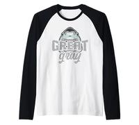 Grande umorismo squalo grigio per i capelli grigi famiglia vecchi amici Maglia con Maniche Raglan