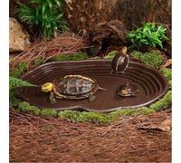 Grande vasca da bagno per rettili con accessori per tartarughe e anfibi, adatta per tartarughe, manguste, leoni, lucertole, rane, serpenti e scorpioni di palazzo (disponibili in più stili). Design: va