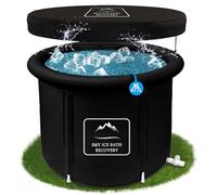 Grande vasca da bagno pieghevole con coperchio, 90x75cm, vasca da bagno gonfiabile, per adulti, per il bagno sul ghiaccio, per il ghiaccio, per esterni, bagno di ghiaccio, doccia, spa Soaking Shower