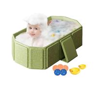 Grande vasca da doccia pieghevole per bambini, vasca da bagno portatile con 5 palline e 2 anatre, può essere facilmente aperta con un solo movimento, senza complicato montaggio