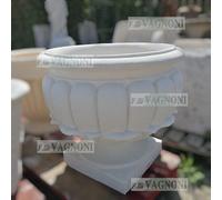 Grande Vaso a calice Coppa cm 55x50 in cemento e marmo pietra arredo giardino