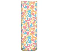 Grande vaso da fiori in plastica a forma di stella dorata, 30 cm, decorativo, moderno, trasparente, alto, per tavolo da pranzo, libreria, biblioteca