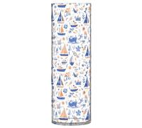 Grande vaso da fiori in plastica disegnato a mano con motivo oceano marino da 30 cm, trasparente, estetico, trasparente, per matrimoni, per l'inaugurazione della casa