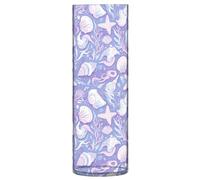 Grande vaso in plastica trasparente, 30 cm, moderno, decorativo, per interni, camera da letto, sala da pranzo, conchiglie, onde dell'oceano, spiaggia, stella marina
