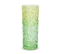 Grande vaso verde in cristallo a forma di fiori di ghiaccio da 30 cm - Vaso moderno con design ispessito, adatto per centrotavola di Natale, decorazione per la casa, regalo per la mamma. (Verde)