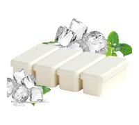 Grande vassoio per ghiaccio in silicone 4-GRID STAMPA EXTRA GRAND con coperchio | Lide di stampo per ghiaccio resistente alla temperatura | Jumbo Play for Fruit Milkshake tratta bevande fredde