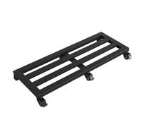 Grande vassoio per piante con ruote, supporti in metallo rimovibili per vasi e acquari, base mobile per un facile spostamento (nero, 30 x 100 cm)