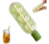 Grande vassoio per stampi per ghiaccio 2 in 1 | Macchina per cubetti di ghiaccio impilabile a 3 sfere | Stampo per ghiaccio in silicone riutilizzabile per whisky, cocktail, bevande al caffè | Macchina