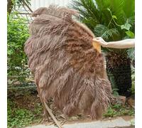 Grande ventaglio di piume di struzzo 100 cm 130 cm pieghevole 13 ventagli di piume di osso per carnevale spettacolo teatrale ballerino che tiene il ventaglio-caffè-100 cm 1 pz