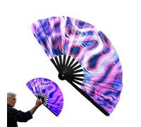 Grande ventilatore a mano pieghevole, ventilatore a mano accende | Clack pieghevole Clack Clack,Accessori per festival cinese/giapponese, accessori fotografici per prestazioni di scena, f