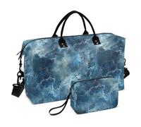 Grande Viaggio Duffel Bagagli Tie-dye Ardesia Blu Scuro Sport Training Bag con Toiletry Bag per Yoga 2 Pcs Set bolsas de para mujer
