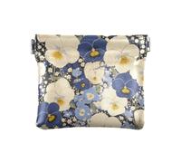 Grande viola del pensiero blu navy da donna in pelle portamonete carino borsa cosmetica per donne ragazze