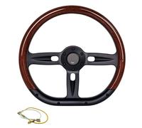 Grande volante in legno per auto d'epoca, legno sportivo, raggi neri, 33 cm, ...