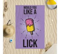 Grande Vuoi You Like A Leccare Microfibra Spiaggia Telo Scherzo Divertente Nuoto