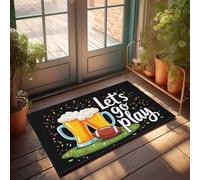Grande zerbino per esterni con scritta "Cheers And Game On: Let's Go Play!" - Zerbino per esterni (50 x 80 cm)