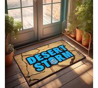 Grande zerbino per esterni Desert Storm: A Harsh Survival Saga Zerbino con uomo decorazione grotta autunno zerbino esterno (50 x 80 cm)