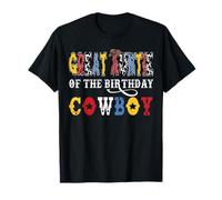 Grande zia del compleanno CowBoy Western Rodeo Auntie Maglietta